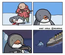 펭귄의 복수. 만화