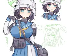 (블루아카)총기수입을 하는게 대딸처럼 하는식의 거유토끼녀를 그려보죠