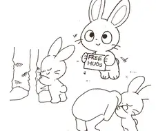 프리 허그해주는 만화