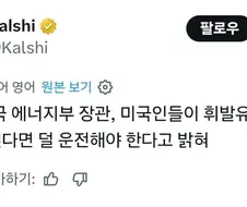미국 에너지부 장관 ＇운전 덜 하면 휘발유 가격 내려갈것＇