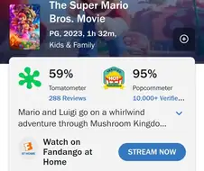 마리오 영화의 평론가와 관객 평가 특