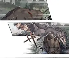 늑대 켄타우로스와 노루 켄타우로스가 사냥하는 만화