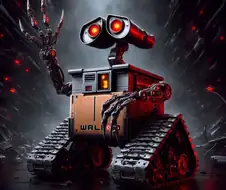 빙) 눈이 붉게 빛나는 wall-e