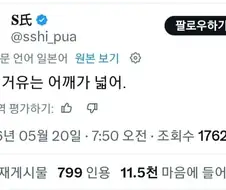 X : 거유는 어깨가 넓다