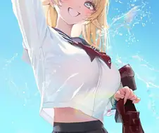 @) 와 젖은 교복 메구루
