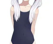 프리렌) 은근히 야한 학교수영복 엘프