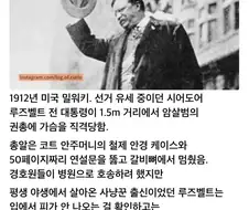 가슴에 총맞았는데 84분 동안 연설한 남자