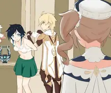 원신) 여동생 속옷 입어보는 오빠들.manga