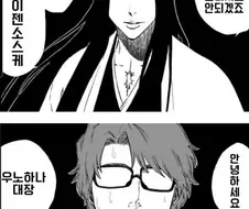 블리치) 붕옥 융합 후 아이젠이 힘만 쓰는 빡대갈이 된 이유.jpg