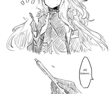 블루아카이브) 선생님 볼펜을 주운 히나 만화.manga