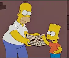 심슨] 바트와 함께 동전수집을 하는 호머