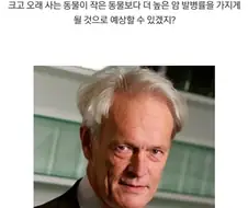 큰 동물이 암으로 많이 죽지 않는 이유