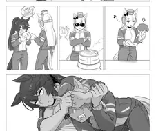 말딸) 브라이언이 고루시 머리 조이는 만화