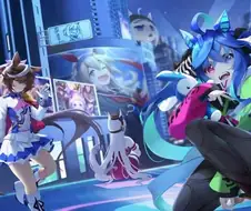 [말딸] 타마 광고판이 가득한 시내에서 폼 잡는 터보와 테이오