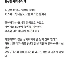 인생을 정리중이라는 어느 한 남성의 글...jpg