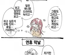 연휴 끝난 사람들 심정 .manwha