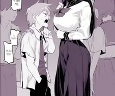 여고생이 양아치에게 부딪치고 위험해짐.manga