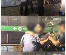 경찰이 보는 앞에서 취객을 진정시킨 청년