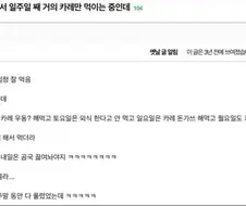 남편한테 속상한 일 있어서 일주일째 카레 먹이는 중