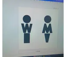 확실히 구분되는 여자 남자 화장실 표시