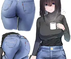 @) 스티브 잡스 패션(터틀넥 + 청바지)으로 입어본 후미카