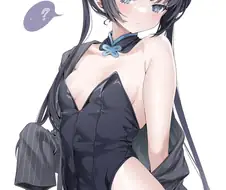 ㅂㅇ 흑발 미소녀 바니걸