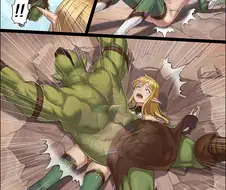 오크한테 덮쳐지는 엘프.manhwa