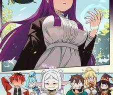 새로운 마법을 배운 프리렌 망가 . manga