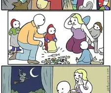 아이들에게 사탕을 나눠주는 할로윈 마녀