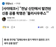 전남 신안에서 발견된 신종 공룡 학명