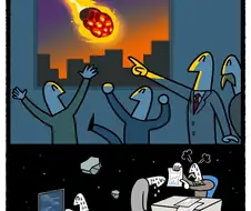 일도 힘들고 지구따위 확 멸망해버렸으면 하는 만화