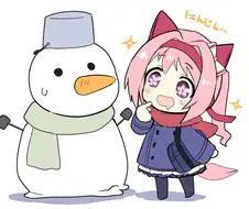 [말딸] 눈사람에 박혀있는 당근이 먹고 싶은 우라라