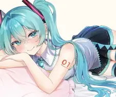 보컬로이드)침대 위의 미쿠.jpg