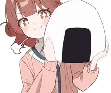 @) 우메와 얼굴만한 주먹밥