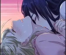 여자애 둘이 침대 위에서 장난.manga