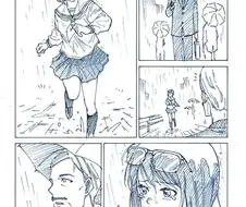 엉엉울며 빗속을 돌아다니는 여학생.manhwa