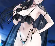 노출 하나 없이 야한 하이레그 비키니 수영복