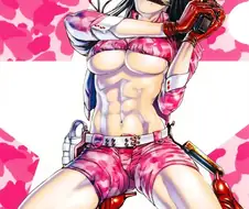 전장에 나타난 핑크 치녀 여군.manga
