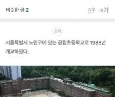 30~40대들에게 가장 유명한 초등학교
