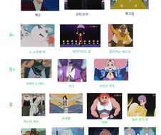 짱구 극장판 전투력 티어표 특징