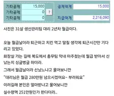 27살 총무팀 막내 여직원이 나보다 월급 많은거 보고 퇴사 결정했다.jpg