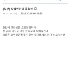 탈북민인데 콜옵 삼