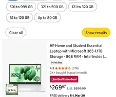 1TB 저장용량 홍보하는 노트북