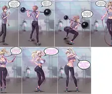 헬스장에서 주는 스테로이드를 복용하고 TS당하는 만화