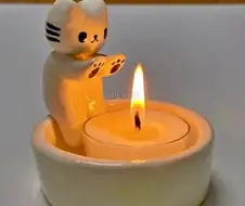귀여운 고양이 촛대