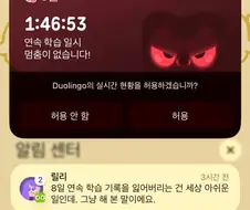 듀오링고 접속 안하면 생기는 일