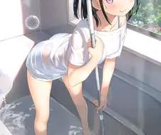 방귀가 비눗방울으로 나오는 소녀