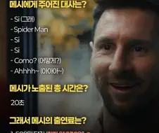 메시 스파이더맨 브랜드 뉴 데이 광고 출연료