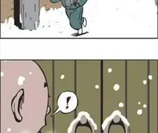 가난한 신문배달 소년이 우유를 훔치려는 만화.manhwa
