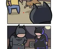 고양이가 레이저 포인터 사냥하는 만화